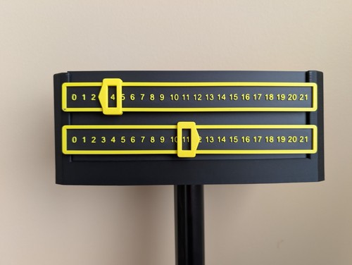 Cornhole slide scoreboard - slide,